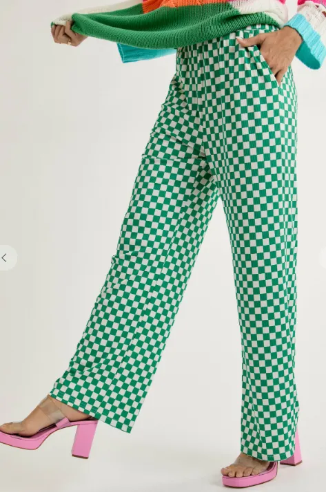 Checker Jersey Pant
