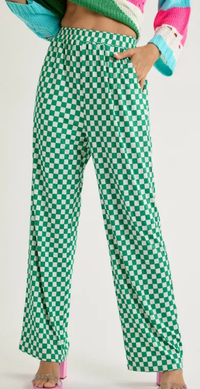 Checker Jersey Pant