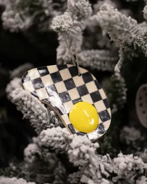 Checkered Egg Ornament