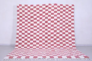 Checkered rug - Handmade Pink and white rug - Moroccan Rug