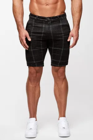 CHECKERED SHORT - BLACK