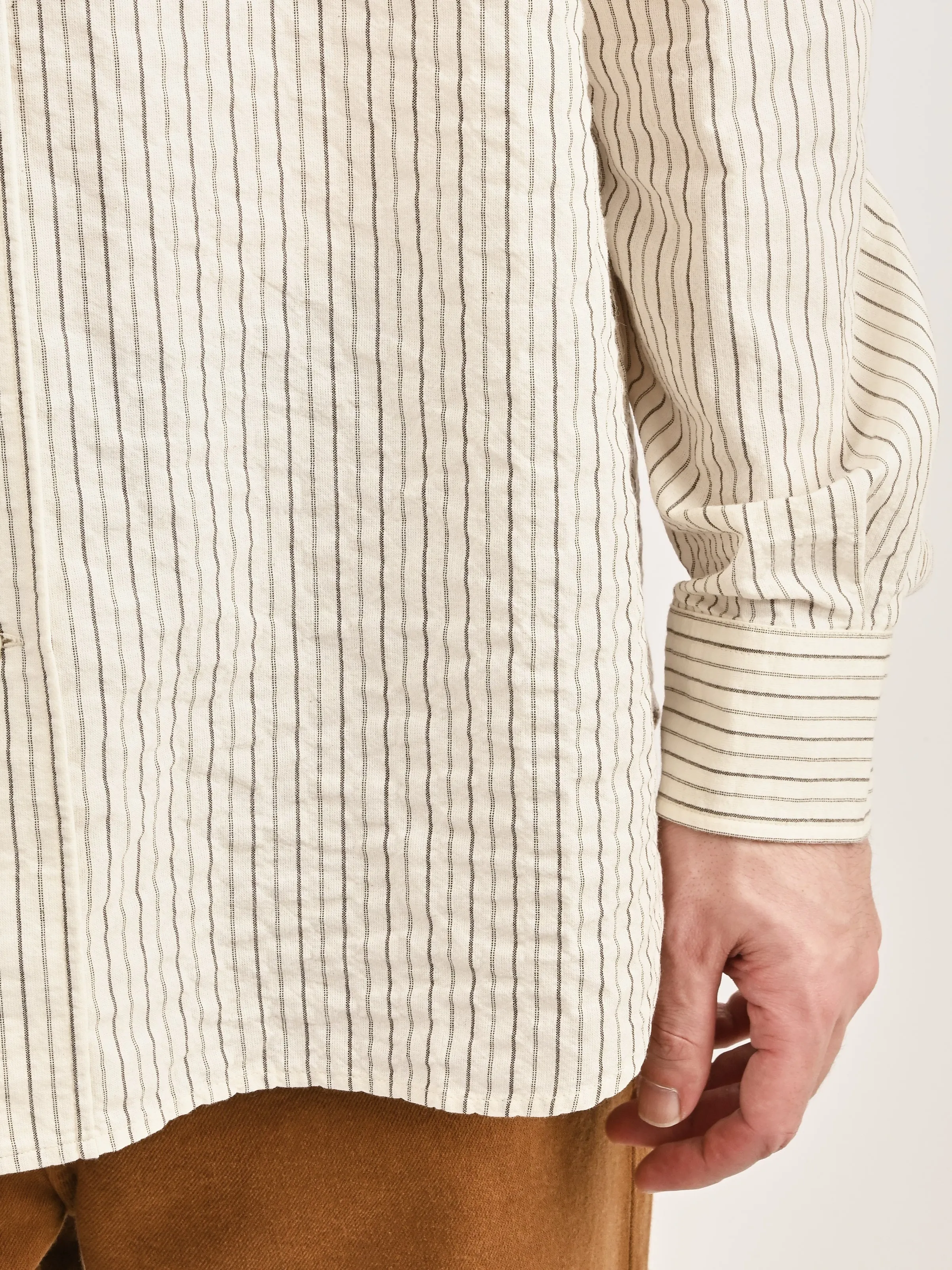 Chestnut Mo Oversized Striped Shirt