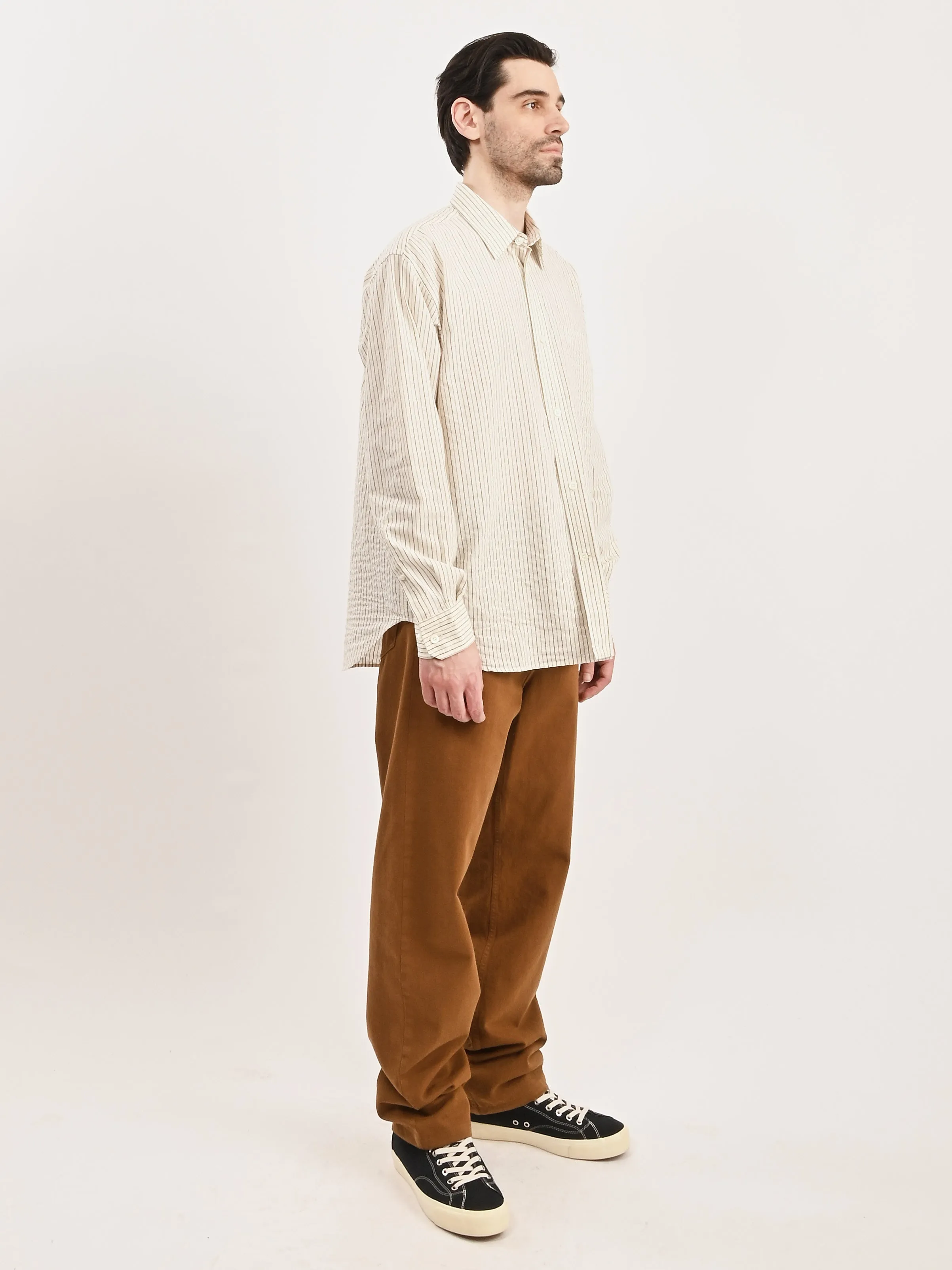 Chestnut Mo Oversized Striped Shirt