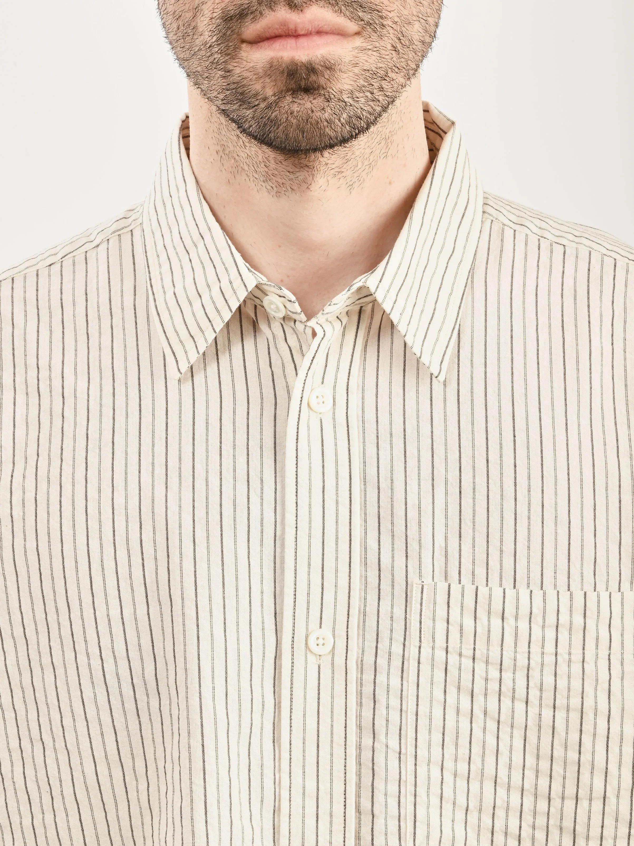 Chestnut Mo Oversized Striped Shirt