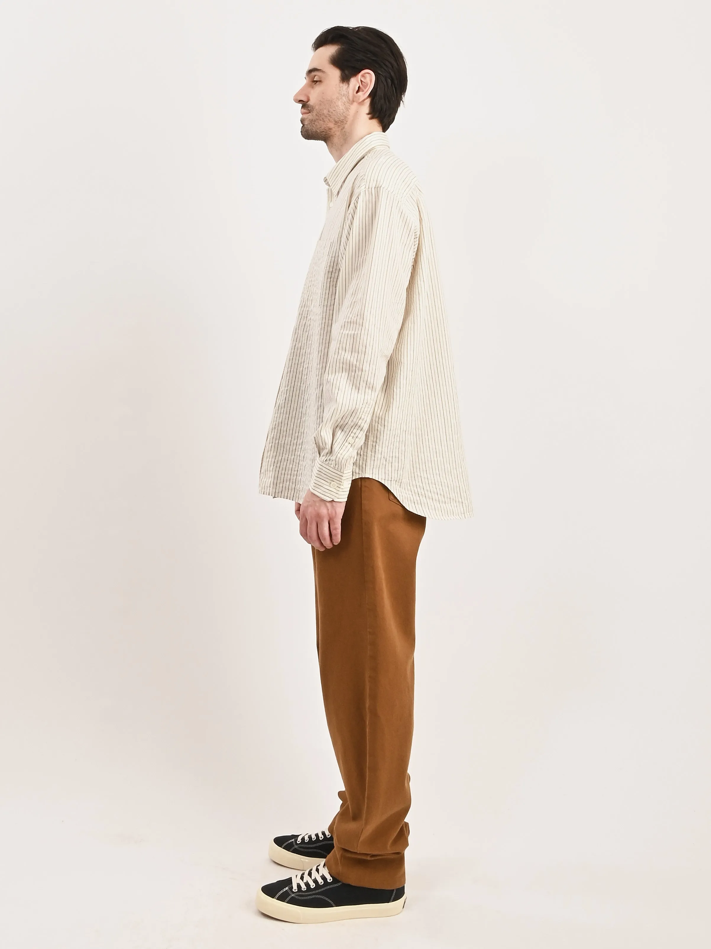 Chestnut Mo Oversized Striped Shirt