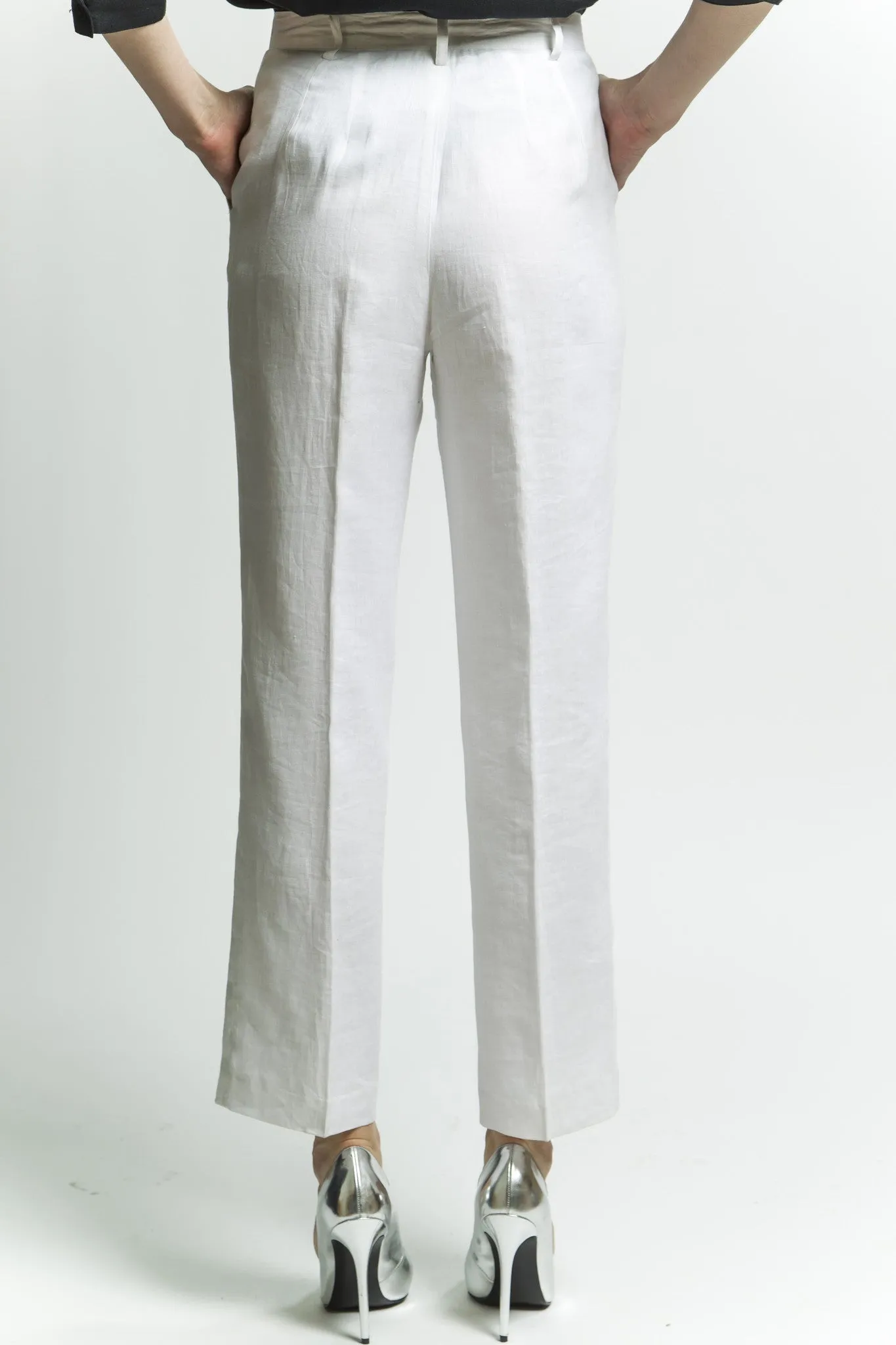 Classic Linen Pants - Style #106K (White)