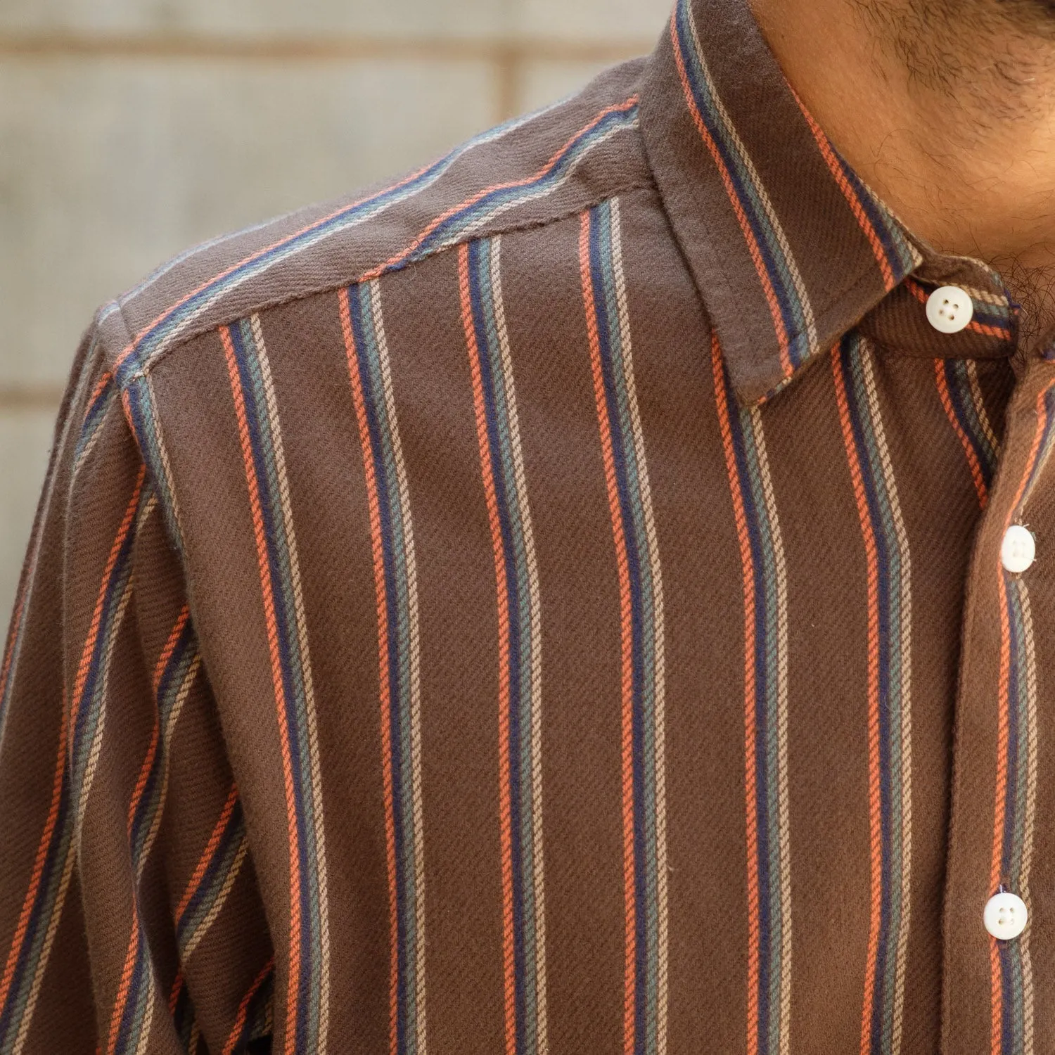 Classic Shirt in Kuku Stripe Slate