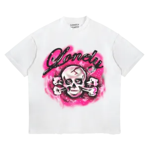 Crossbones Cropped Premium Rhinestone T-Shirt