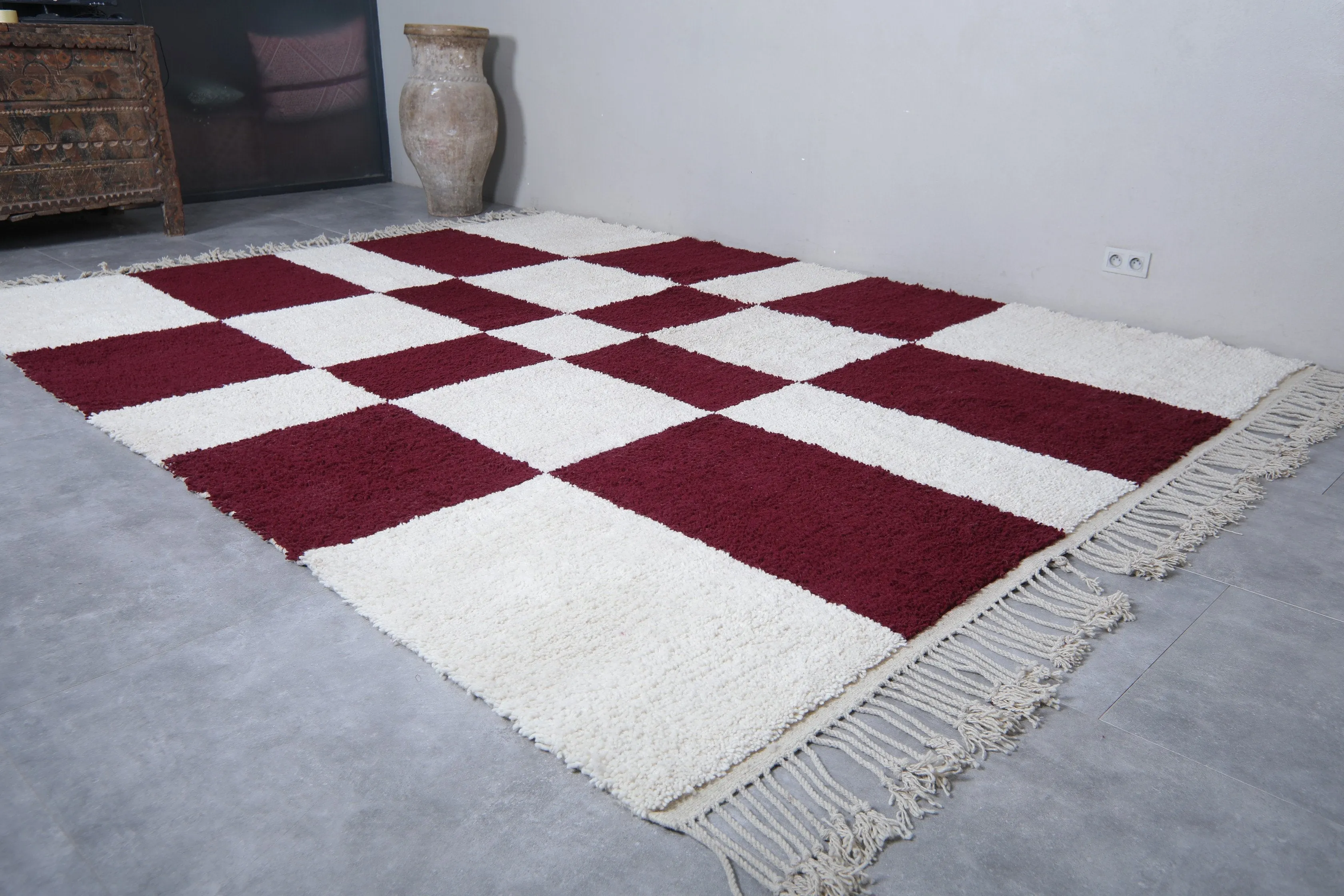 Custom Berber rug - Checkered Beni ourain rug