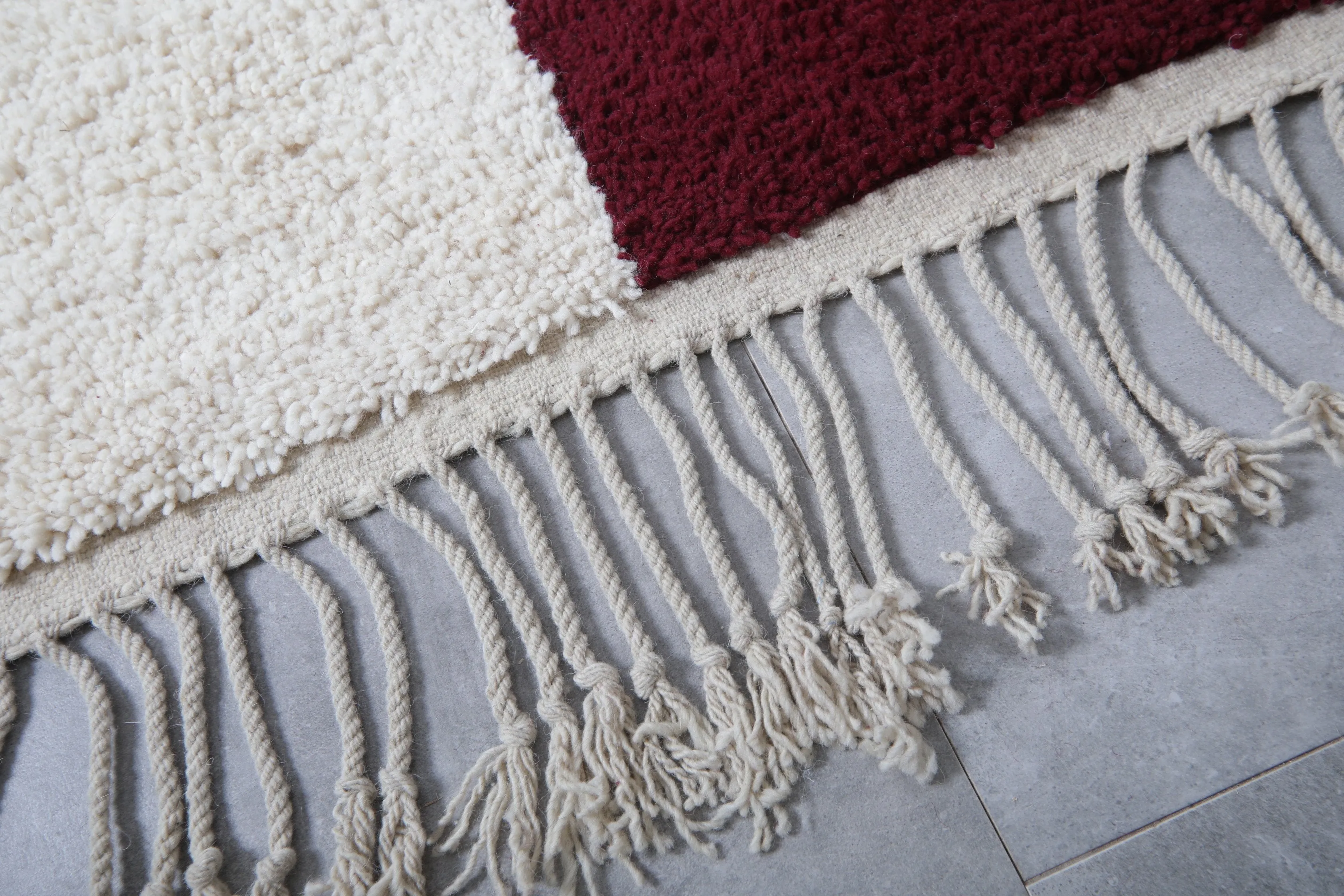 Custom Berber rug - Checkered Beni ourain rug
