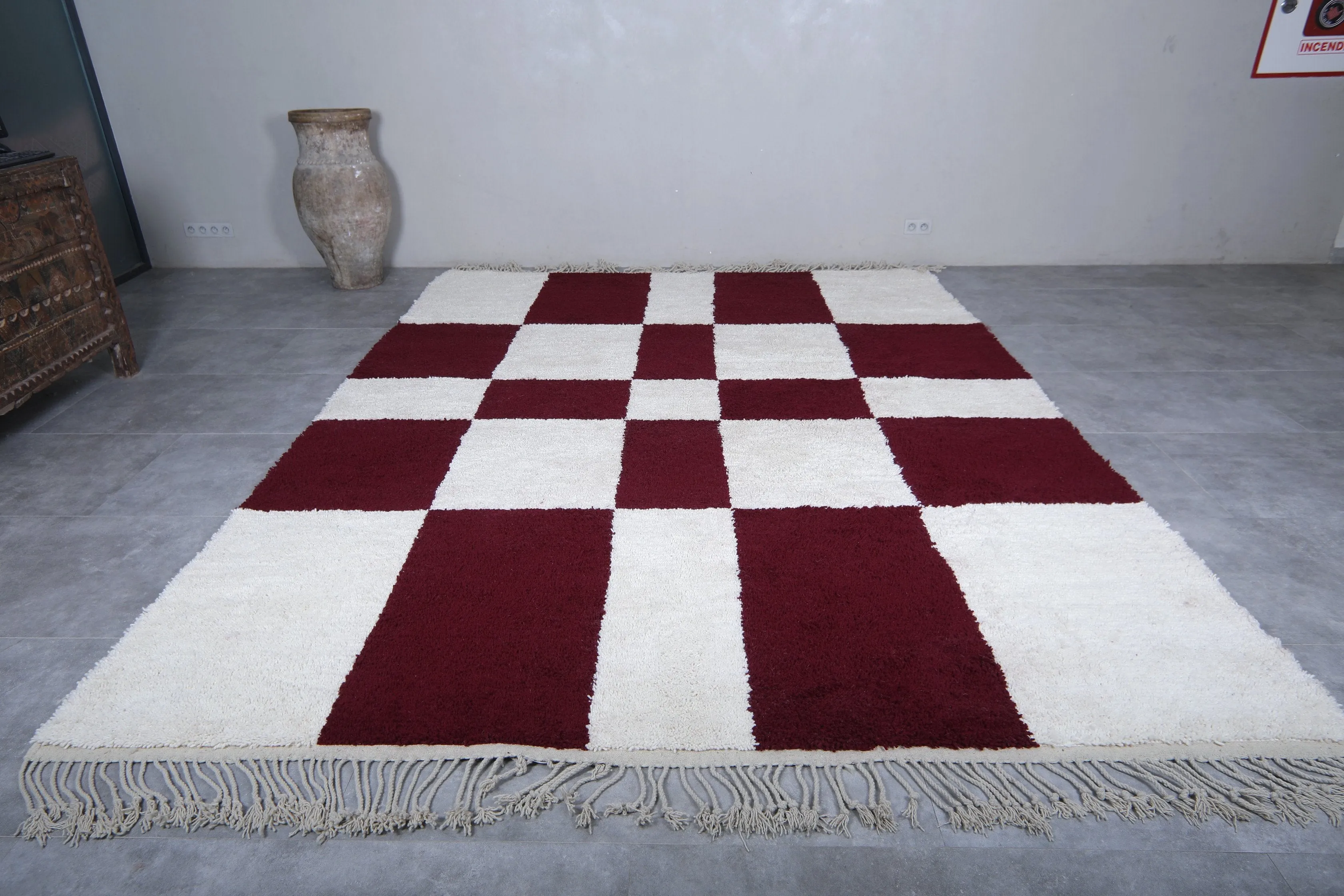 Custom Berber rug - Checkered Beni ourain rug
