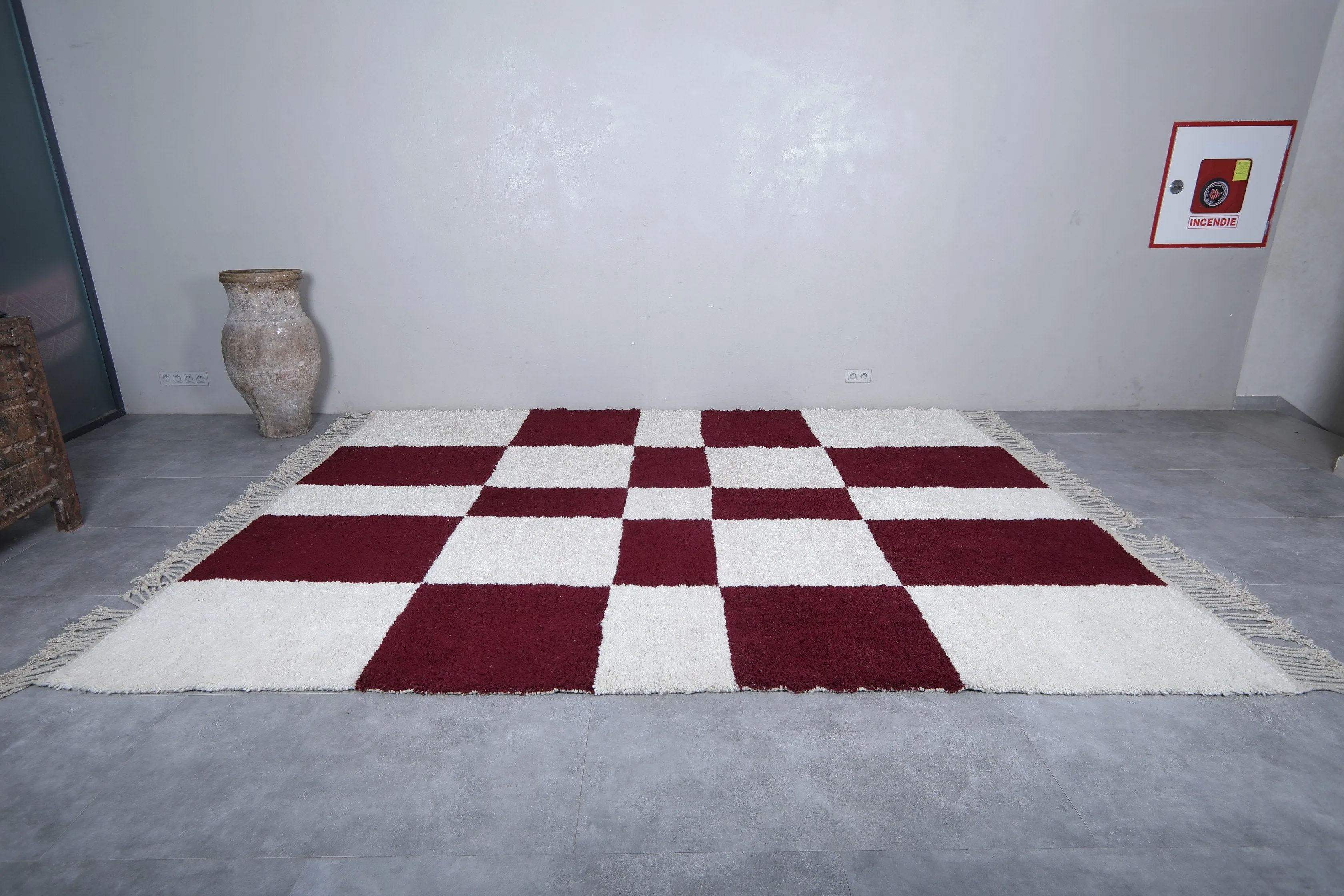 Custom Berber rug - Checkered Beni ourain rug