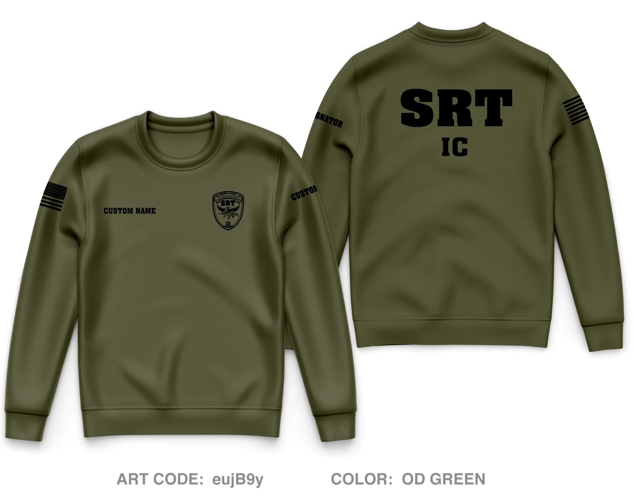 CUSTOM Department Of the army civilian police Core Men's Crewneck Performance Sweatshirt - eujB9y