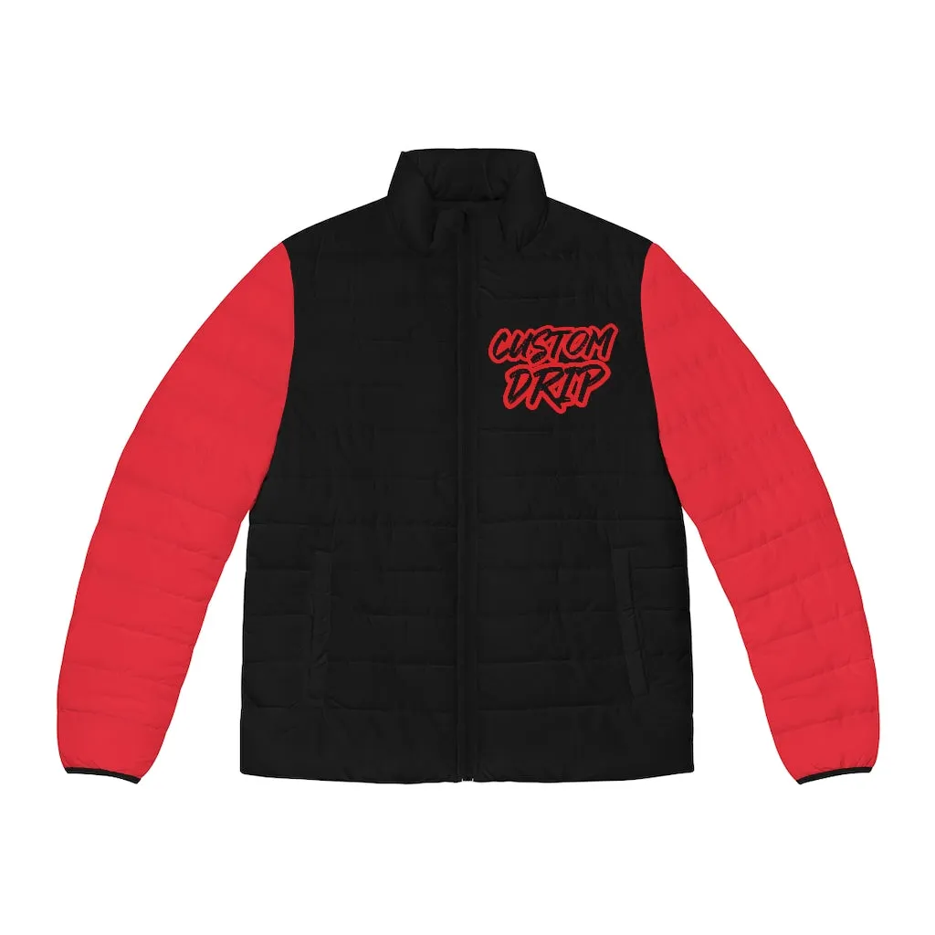 Custom Drips Stack or Starve Men's Puffer Jacket