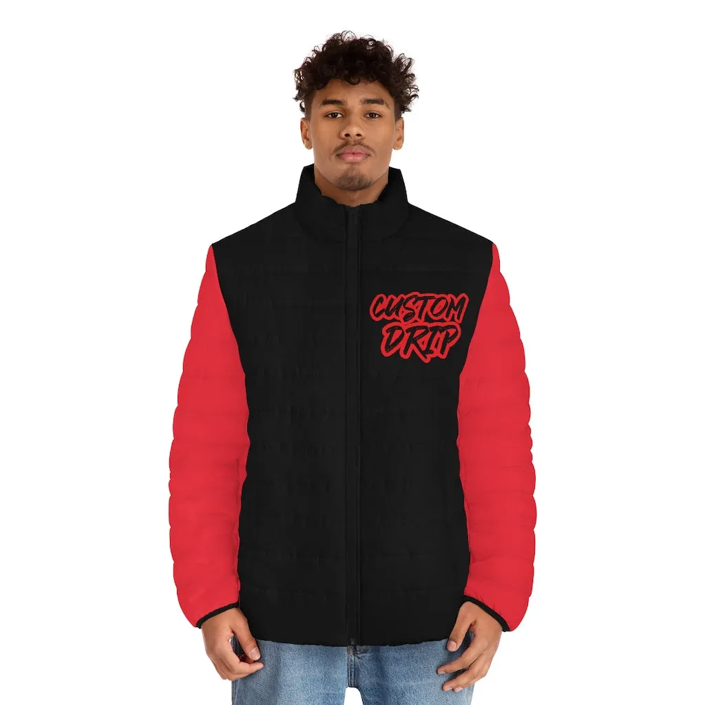 Custom Drips Stack or Starve Men's Puffer Jacket