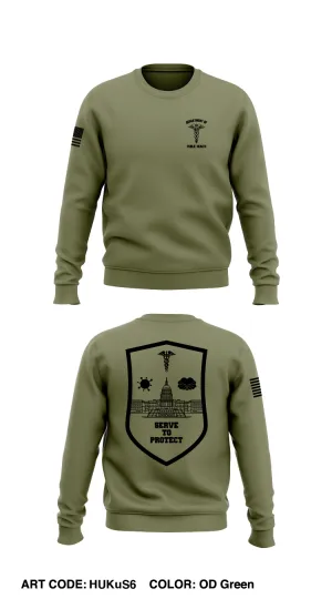 Department of Public Health Store 1 Core Men's Crewneck Performance Sweatshirt - HUKuS6