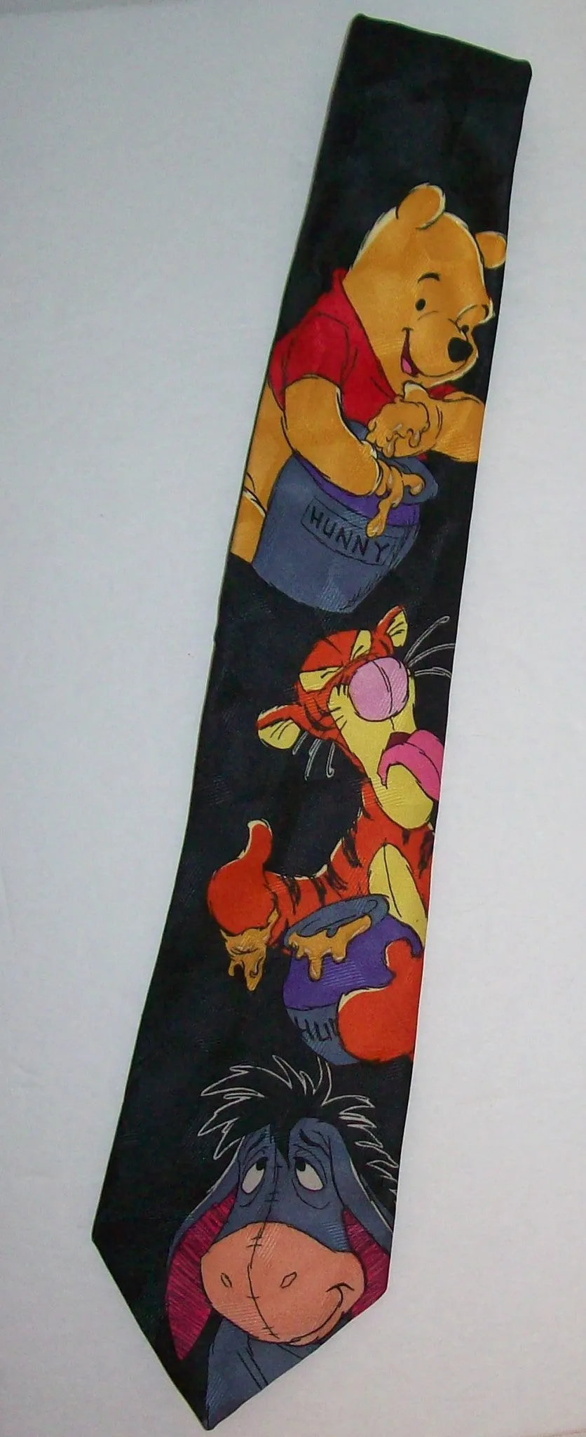 Disney Black Winnie The Pooh Men's Necktie