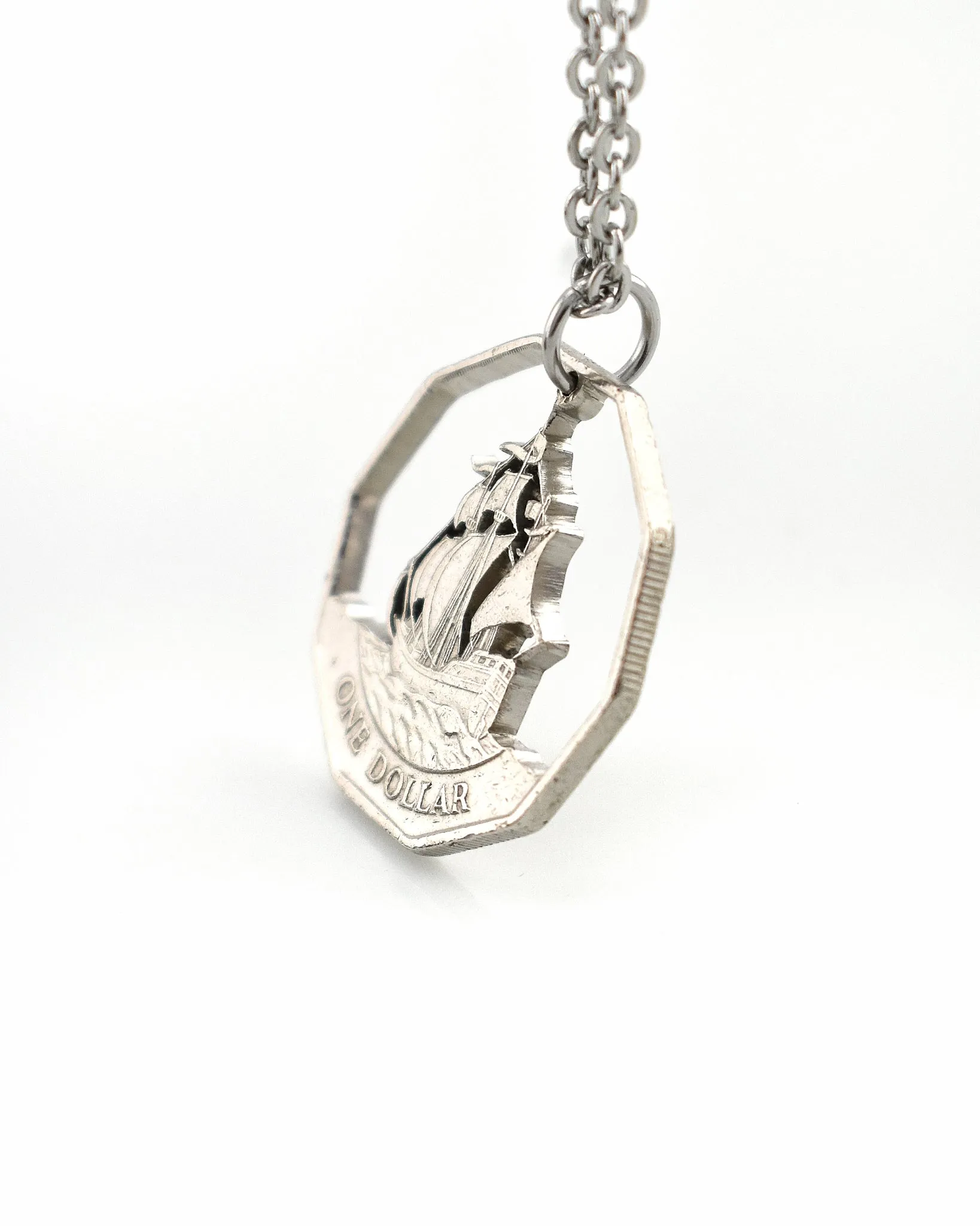East Caribbean States - Cut Coin Pendant with Ship