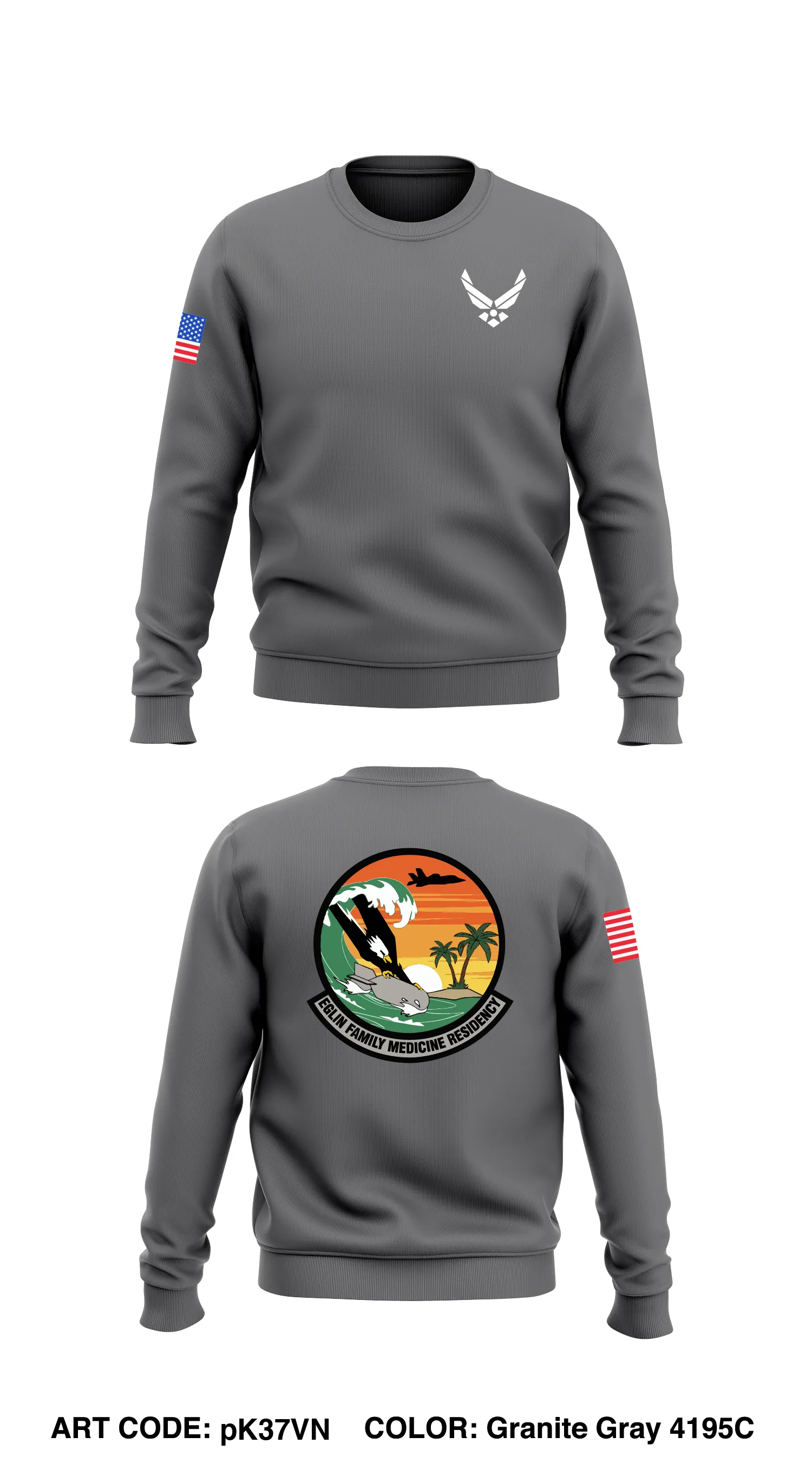 Eglin FMR Store 1 Core Men's Crewneck Performance Sweatshirt - pK37VN