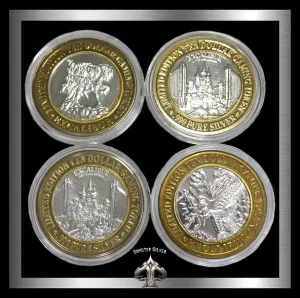 Excalibur Casino 1994 4 Piece Set Of Strikes LM Mint Marks