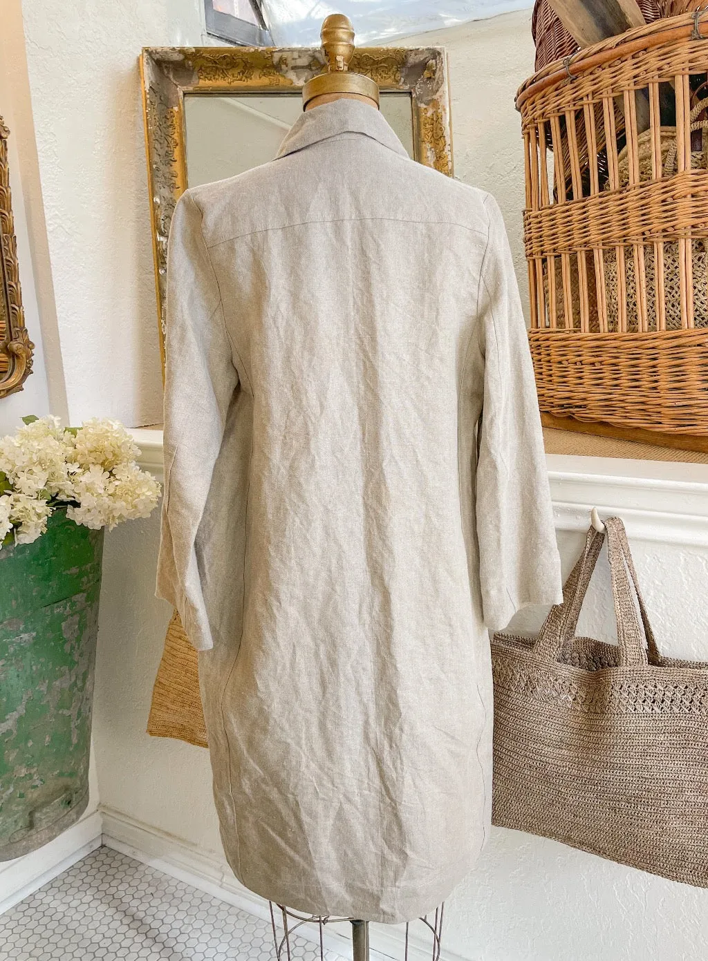 French Linen Coat  - Long