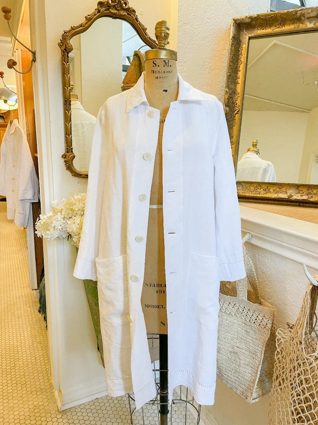French Linen Coat  - Long