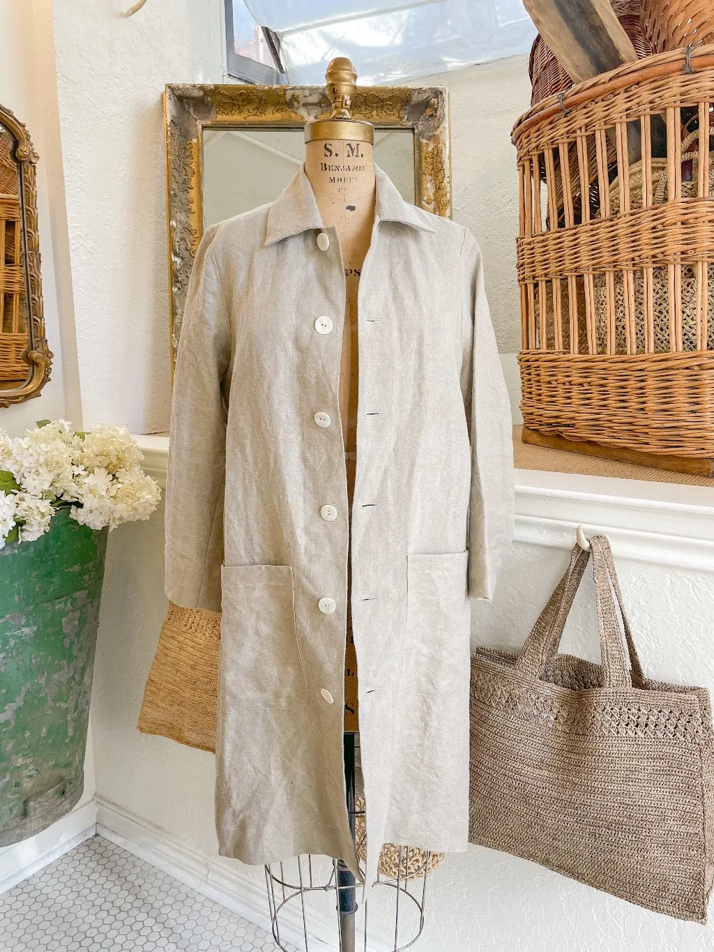 French Linen Coat  - Long