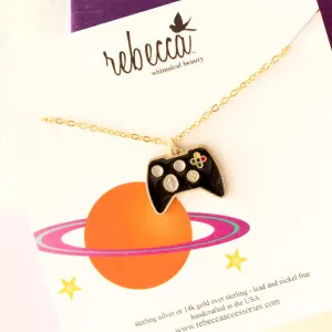 Game Controller Enamel Charm Necklace - Children's