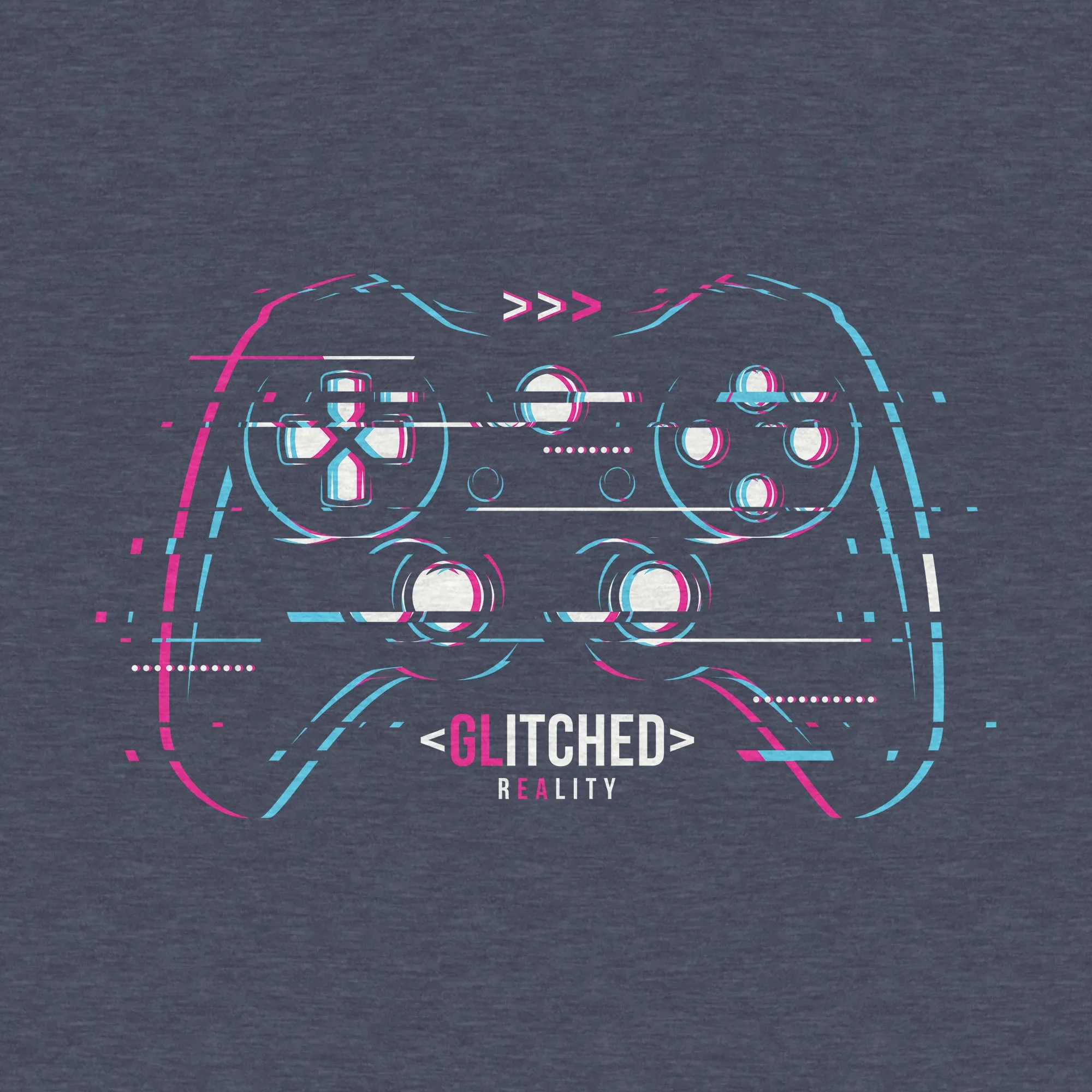 Glitched Reality - Adult Unisex Cotton/Poly Football Tee