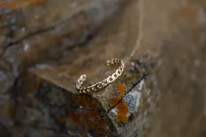 Gold Braid Cuff Style Bracelet