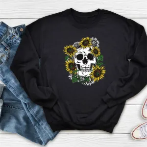 Graphic long Sleeve Shirts The Flowers And Skull