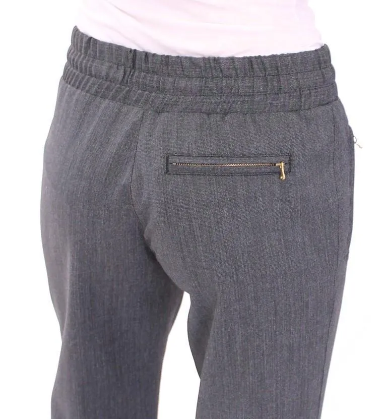 Gray Checkered Chinos Pants Sport