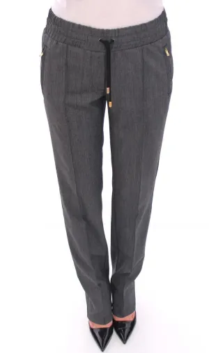 Gray Checkered Chinos Pants Sport