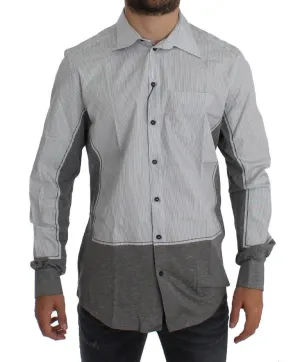 Gray Striped Slim Fit GOLD Casual Shirt