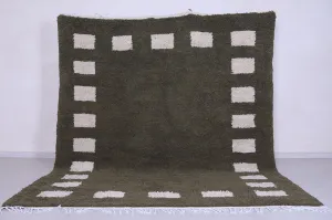 Green checkered rug - Custom Moroccan rug - wool berber rug