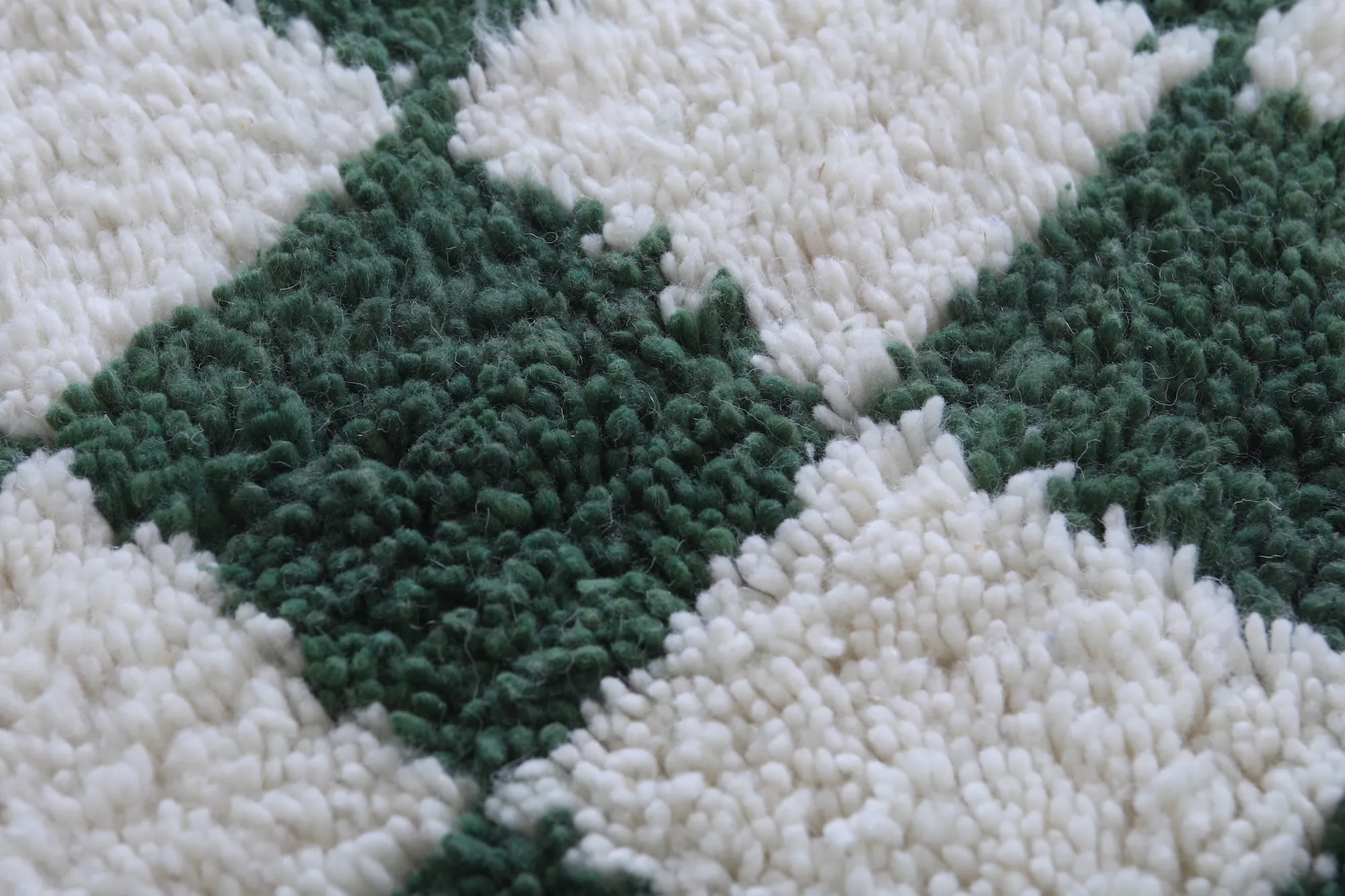 Green checkered rug - Moroccan checkered rug - Custom rug