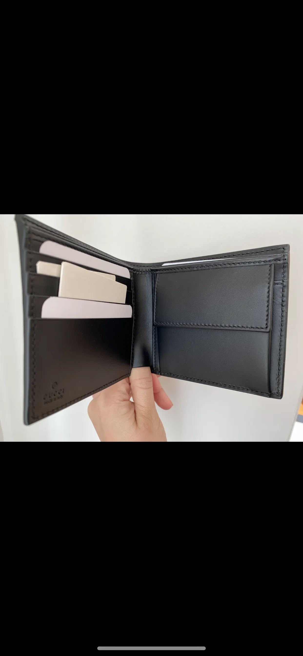 GUCCI GG Black Men's Coin Wallet With Tiger Print