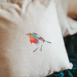 Hand Painted Songbird Pillow