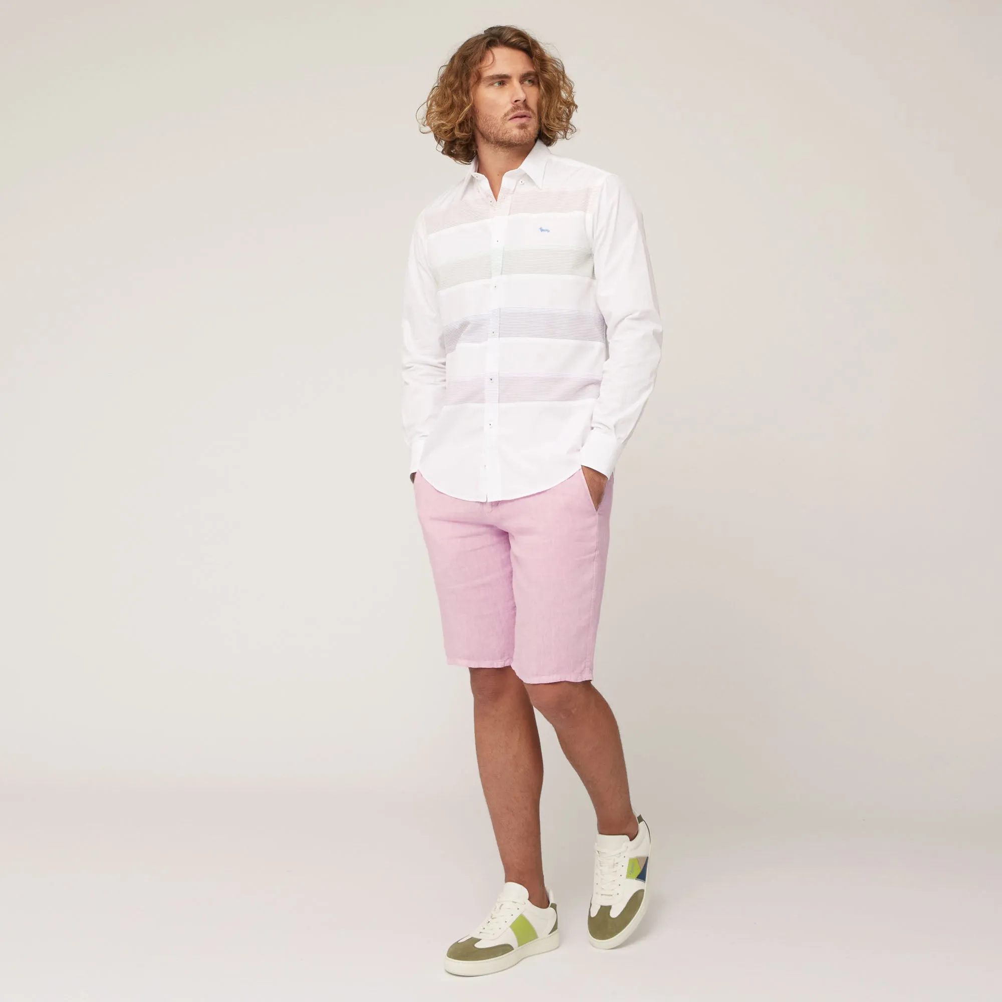 Harmont & Blaine Striped Bands Shirt - White