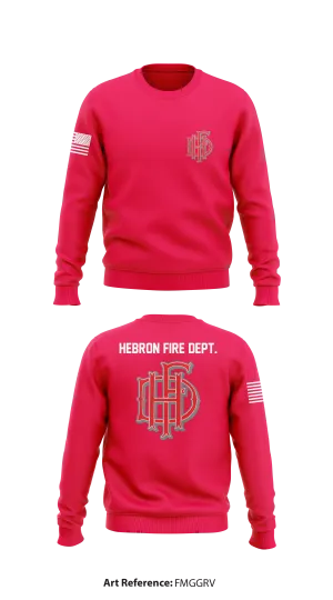 Hebron Fire Dept. Core Men's Crewneck Performance Sweatshirt - FmggRV