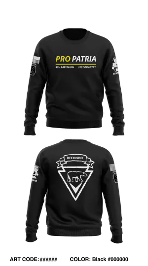 HHC, 4th BN, 31st IN Store 1 Core Men's Crewneck Performance Sweatshirt - WUbSqv