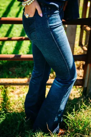 Hitchley and Harrow Womens Baton Rouge Navy Stitch Trousers