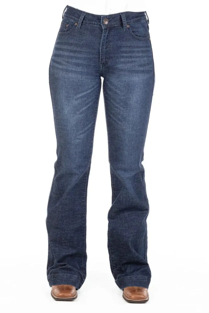 Hitchley and Harrow Womens Baton Rouge Navy Stitch Trousers
