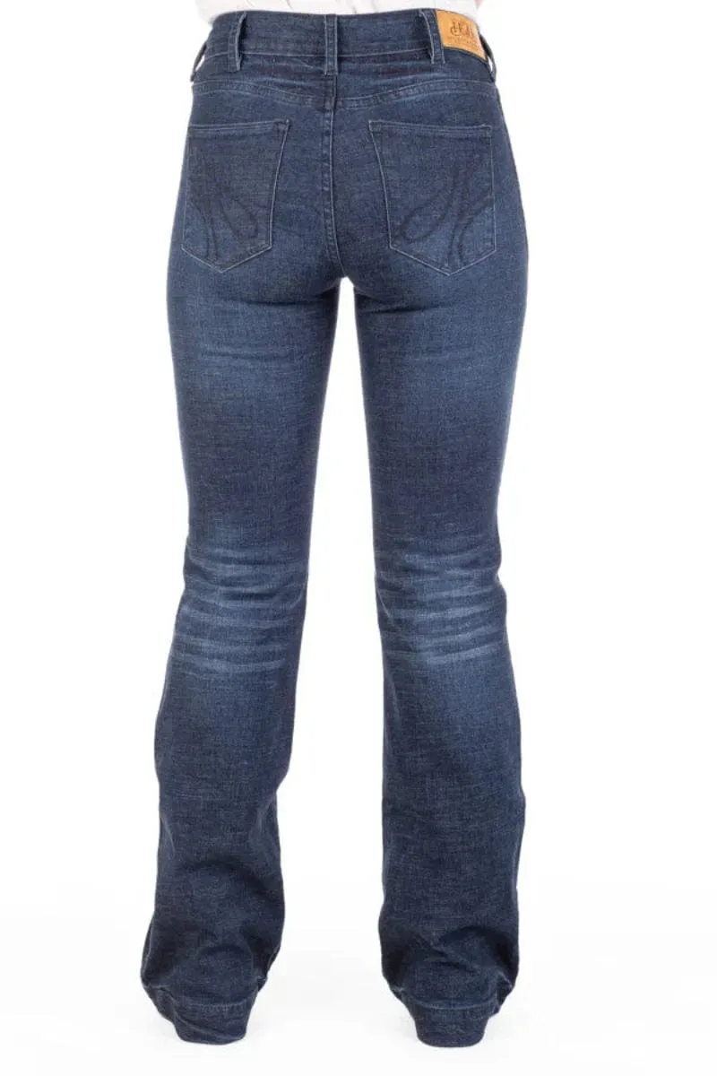 Hitchley and Harrow Womens Baton Rouge Navy Stitch Trousers