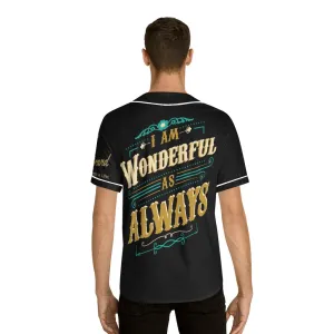 I Am Wonderful As Always Men's Baseball Jersey (AOP)