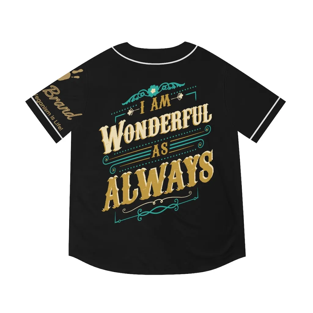 I Am Wonderful As Always Men's Baseball Jersey (AOP)
