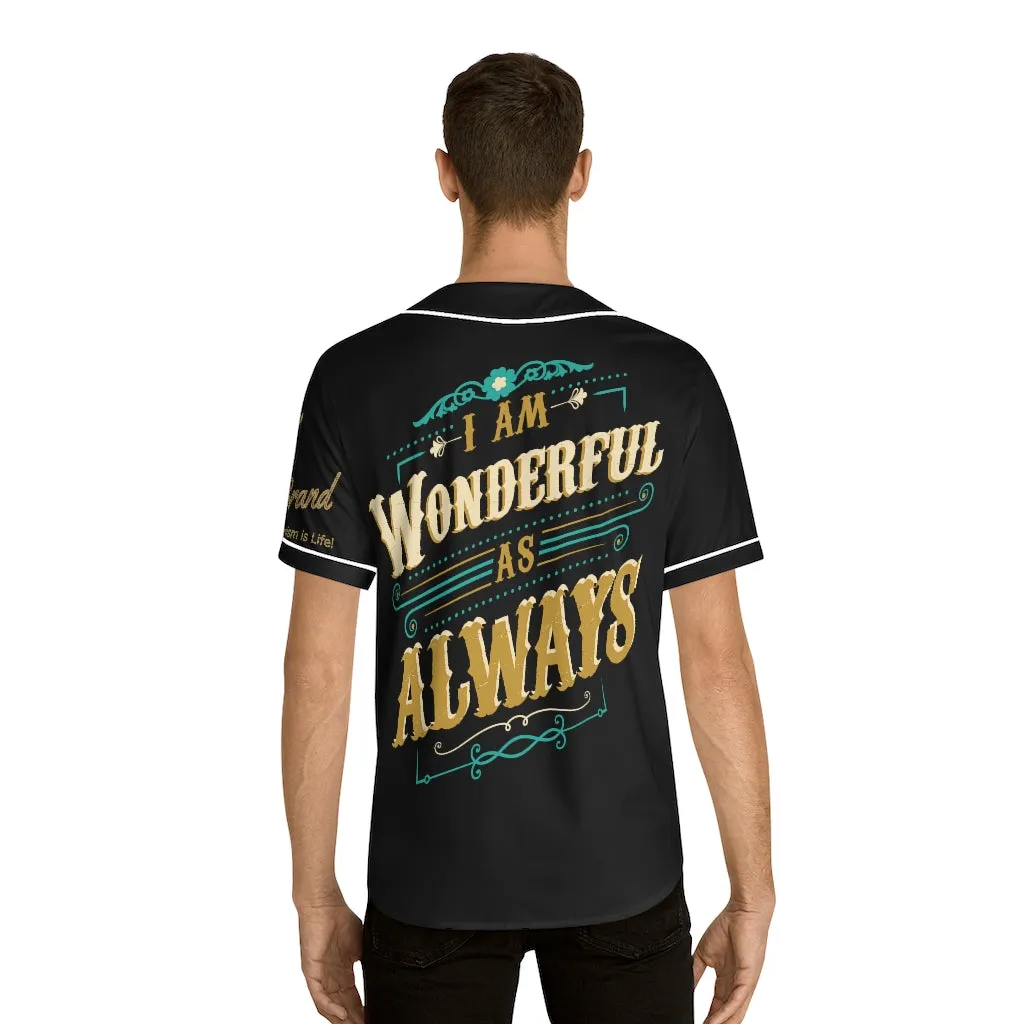 I Am Wonderful As Always Men's Baseball Jersey (AOP)