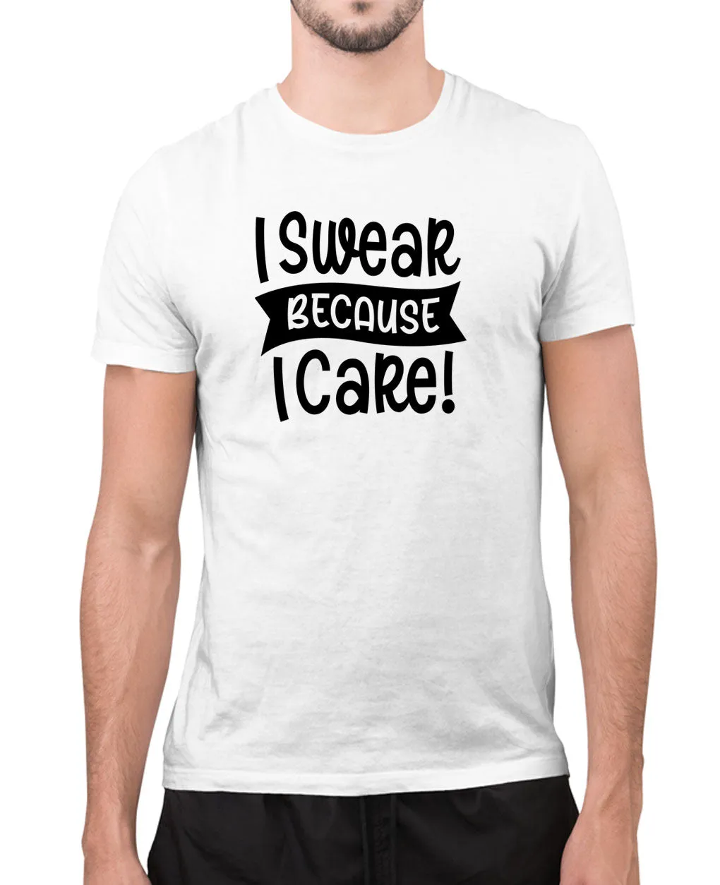 I swear because i care humor t-shirt, novelty t-shirt