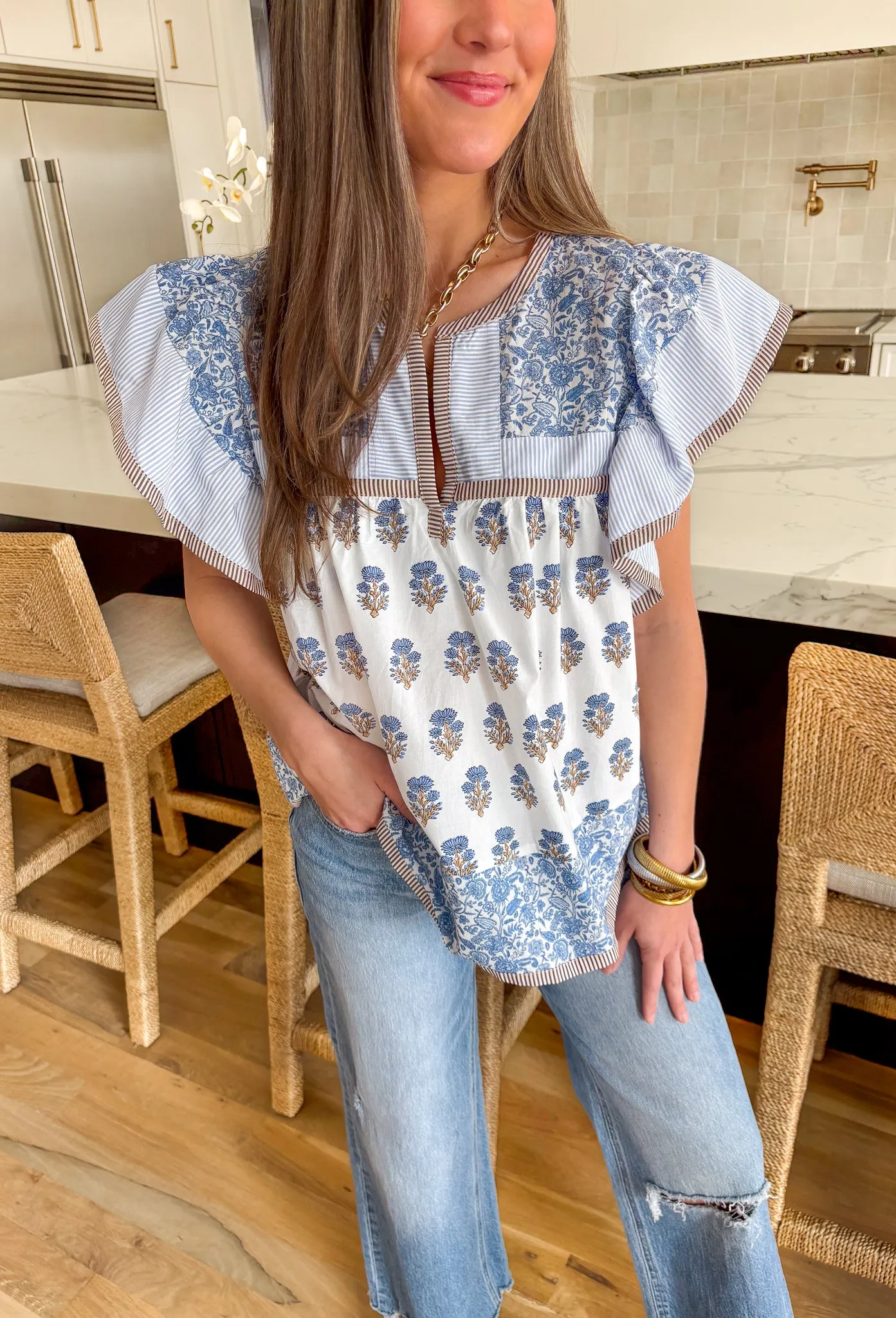 It's A Date Floral Top