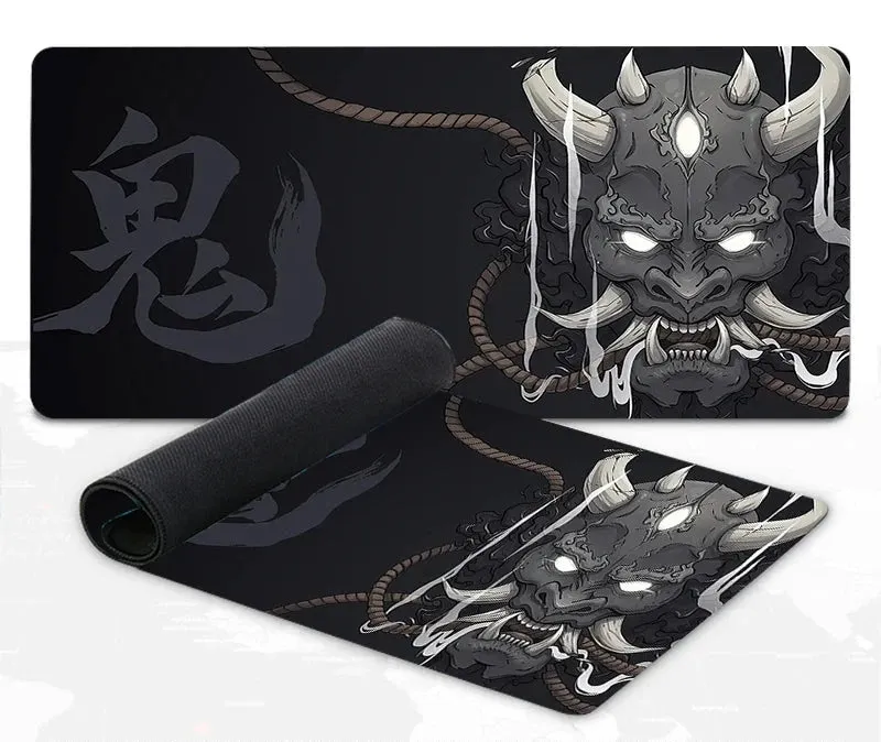 Japanese Oni Design Gaming  Large Desk Mousepad